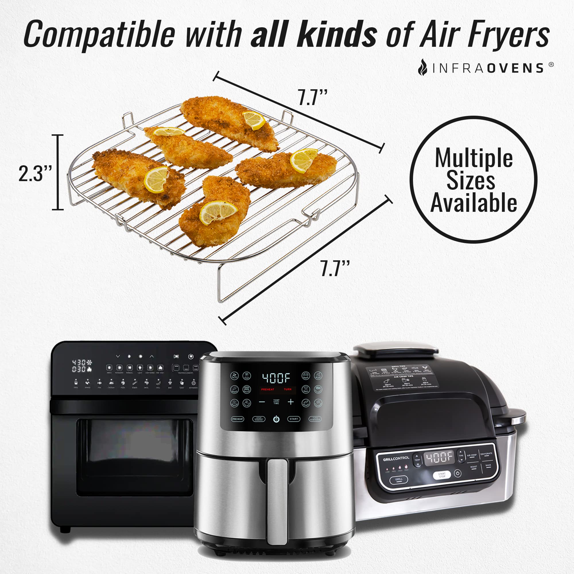 Amazon.com: Air Fryer Accessories with Rack, Grilling Pan, Air
